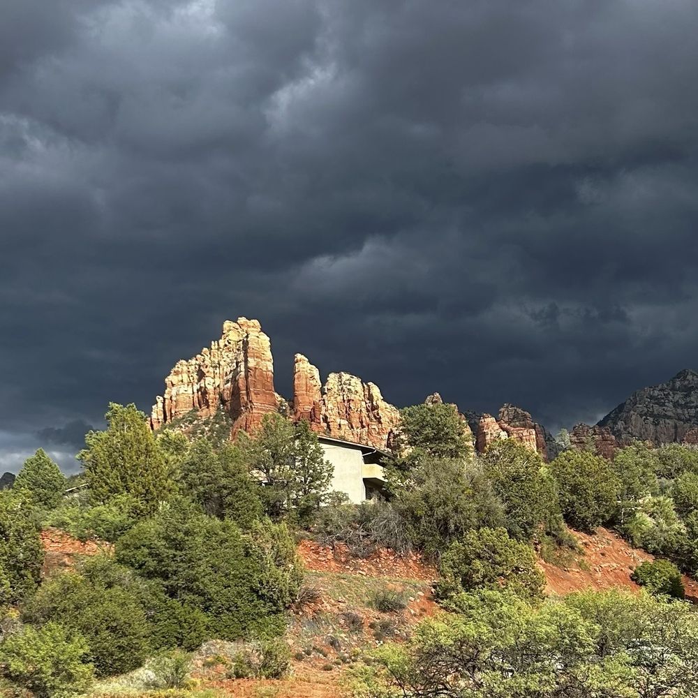 Snoopy Rock - Snoopy rock during the storm - Landmarks & Historical Buildings Near Me - Sedona, Arizona