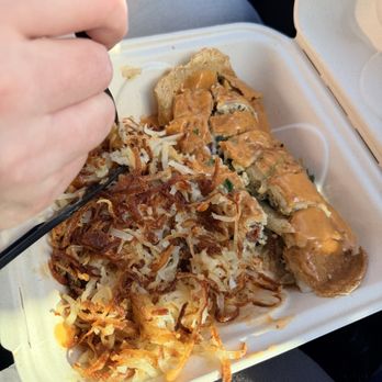 The Griddle - Southwest crepe with hash browns (we cut up the crepe) - Breakfast & Brunch Near Me - Winnemucca, Nevada
