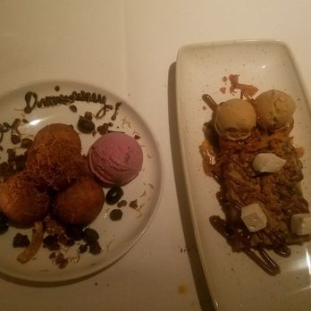Yvonne's - Dessert donuts, hot fresh and delicious. Pumpkin chai cake with caramel and hazelnut ice cream, absolutely amazing flavor blends. - New American Near Me - Boston, Massachusetts