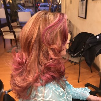 Abby Hair Style - Violet highlights which are modern but will grow out in a flattering way. - Makeup Artists Near Me - San Rafael, California