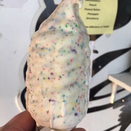 Tad's Ice cream is a little slice of heaven on a hot Summer's night. Birthday cake dipped cone. Sooo delish! Tad's Ice cream is a little slice of heaven on a hot Summer's night. Birthday cake dipped cone. Sooo delish!