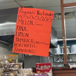La Tulteca - Aguas fresca menu