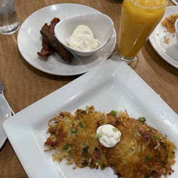 The Corner Grill & Bakery - Bronco Potato Pancakes - American Near Me - Claremont, California The Corner Grill & Bakery - Bronco Potato Pancakes - American Near Me - Claremont, California