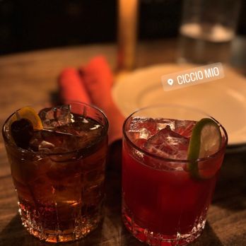 Ciccio Mio - Ciccio Old Fashioned and Tequila Moro - Italian Near Me - Chicago, Illinois