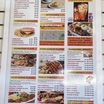 Falafel Town - Menu as of 9.9.23 - Halal Near Me - Antioch, California Falafel Town - Menu as of 9.9.23 - Halal Near Me - Antioch, California