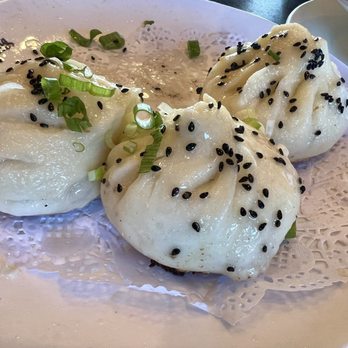 Super Juicy Dumplings - Pork 8. Shanghai Pan Fried Bun (6) - Dim Sum Near Me - Brea, California Super Juicy Dumplings - Pork 8. Shanghai Pan Fried Bun (6) - Dim Sum Near Me - Brea, California