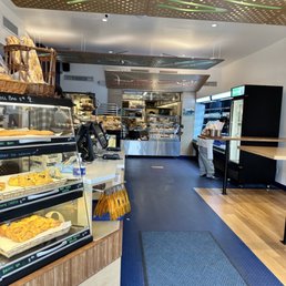 Self serve savory and sweet pastries as well as cooked Japanese food to go
