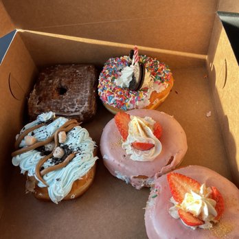 Five-O Donut Co - Plant city, Cookie Monster cronut, and birthday cake - Donuts Near Me - Sarasota, Florida Five-O Donut Co - Plant city, Cookie Monster cronut, and birthday cake - Donuts Near Me - Sarasota, Florida