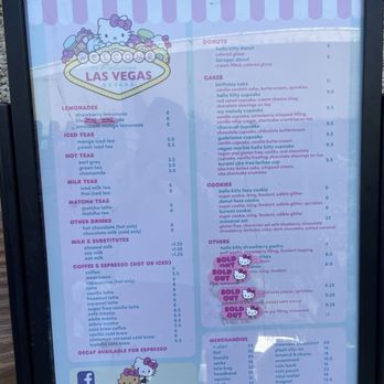 Hello Kitty Cafe - Menu - Desserts Near Me - Las Vegas, Nevada