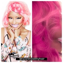 Fashion Colors - having fun with Nicki Minaj inspired pink strands.