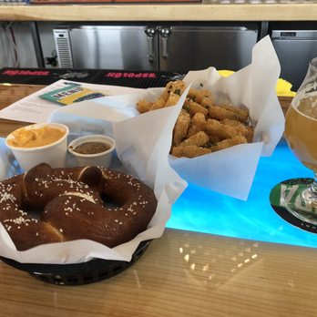 Schussboom Brewing - Soggy bottom pretzel and Tetris shaped garlic tots. It tasted eh - Breweries Near Me - Reno, Nevada Schussboom Brewing - Soggy bottom pretzel and Tetris shaped garlic tots. It tasted eh - Breweries Near Me - Reno, Nevada