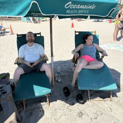 Oceanside Beach Service - My son Alex and Jenn relaxing.