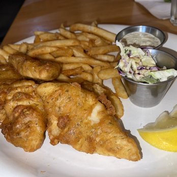 Oros Fireside Restaurant - Halibut Fish and Chips. 4.5 out of 5 stars - American Near Me - Cannon Beach, Oregon