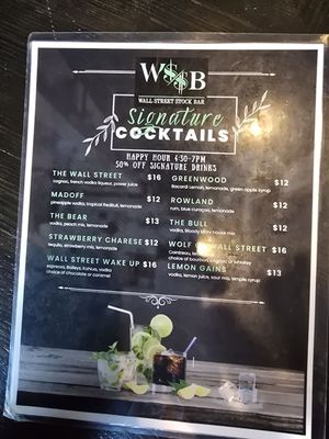 Menu photo 1 Wall Street Stock Bar Milwaukee, WI Menu photo 1 Wall Street Stock Bar Milwaukee, WI