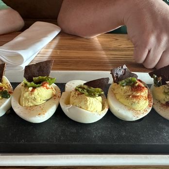 Whiskey Cake Kitchen & Bar - Deviled eggs - amazing - New American Near Me - Katy, Texas Whiskey Cake Kitchen & Bar - Deviled eggs - amazing - New American Near Me - Katy, Texas