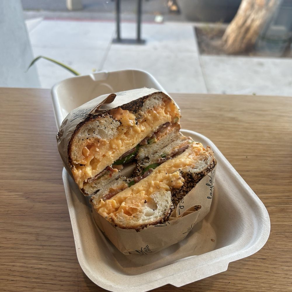 Layla Bagels & Coffee - spicy BEC - Bagels Near Me - Santa Monica, California Layla Bagels & Coffee - spicy BEC - Bagels Near Me - Santa Monica, California