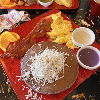 Heat Bistro - Ube & Coconut Pancakes - French Near Me - San Diego, California Heat Bistro - Ube & Coconut Pancakes - French Near Me - San Diego, California