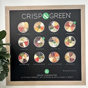 Crisp & Green - a menu for a variety of foods - Salad Near Me - Omaha, Nebraska