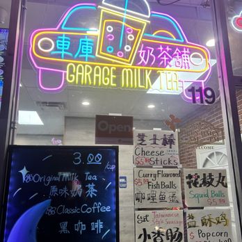 Garage Milk Tea - Cute sign! - Bubble Tea Near Me - Monterey Park, California