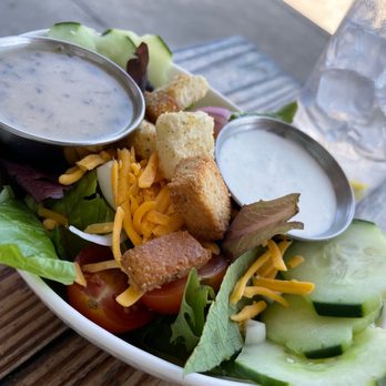 Texas Biergarten - Side salad with ranch and a vinaigrette on the side. - German Near Me - Missouri City, Texas Texas Biergarten - Side salad with ranch and a vinaigrette on the side. - German Near Me - Missouri City, Texas