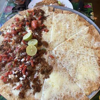 El Charro Cafe - Cheese crisp (half plain, half with half carne seca) - Tacos Near Me - Tucson, Arizona