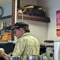 Tony's Espresso Bar - The captain making the smooth Italian Espresso!