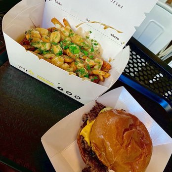 The Kroft - "classic" poutine with the wagyu smashburger (not a fan of salt so asking for no seasoning on fries next time) - Burgers Near Me - Los Angeles, California