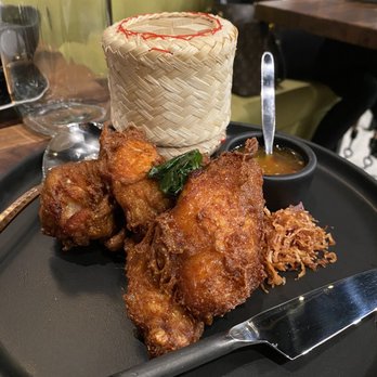 Hanuman Thai Eatery - Fried chicken with sticky rice (so good!!!) - Thai Near Me - Costa Mesa, California