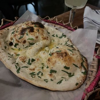 Khan Saab Desi Craft Kitchen - Garlic Naan - Pakistani Near Me - Fullerton, California