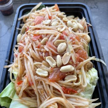Bahn Thai - papaya salad (som tum) extra spicy - Thai Near Me - San Diego, California Bahn Thai - papaya salad (som tum) extra spicy - Thai Near Me - San Diego, California