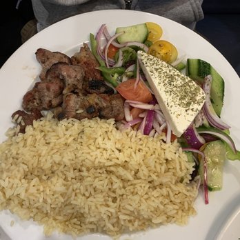 Neptune Diner - Pork Souvlaki Platter - Diners Near Me - Bayside, New York