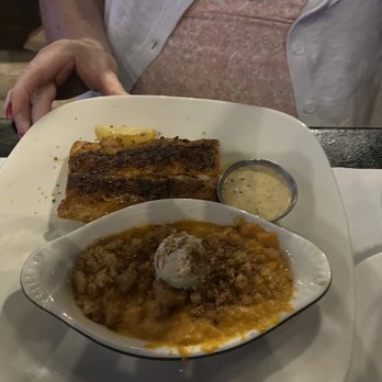 Half Shell Oyster House - Blackened mahi mahi with sweet potato casserole - Seafood Near Me - Biloxi, Mississippi