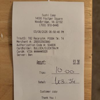 Sushi Camp - Buffet for an adult and a child plus drinks - Sushi Bars Near Me - Woodbridge, Virginia Sushi Camp - Buffet for an adult and a child plus drinks - Sushi Bars Near Me - Woodbridge, Virginia