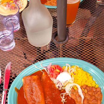 Crystal Park Cantina - Enchiladas with Saffron Rice & Beans - Mexican Near Me - Manitou Springs, Colorado Crystal Park Cantina - Enchiladas with Saffron Rice & Beans - Mexican Near Me - Manitou Springs, Colorado