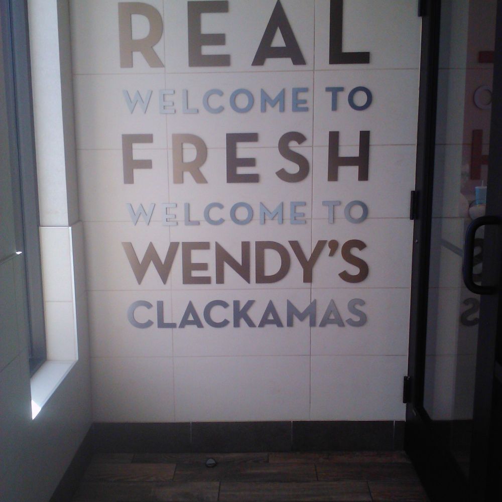 Wendy's - This is what greets you upon walking in. The name Clackamas is cool, isn't it? - Burgers Near Me - Clackamas, Oregon Wendy's - This is what greets you upon walking in. The name Clackamas is cool, isn't it? - Burgers Near Me - Clackamas, Oregon