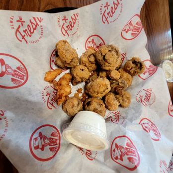 Slim Chickens - Fried mushrooms with ranch, very good. - Southern Near Me - Ft. Worth, Texas Slim Chickens - Fried mushrooms with ranch, very good. - Southern Near Me - Ft. Worth, Texas