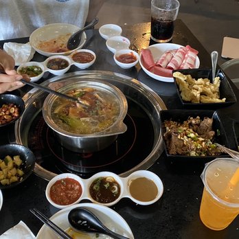 Hot Pot Legend - Beef pot, spicy slice beef, spicy seafood dumpling, peach greentea - Hot Pot Near Me - Ashburn, Virginia Hot Pot Legend - Beef pot, spicy slice beef, spicy seafood dumpling, peach greentea - Hot Pot Near Me - Ashburn, Virginia