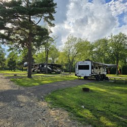 High Pines RV Park - Wi-Fi throughout the Park and excellent cell service!!  And look at these huge, pull-through sites with FULL hookups!
