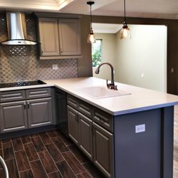 B & J Corporation - Anaheim grey cabinets