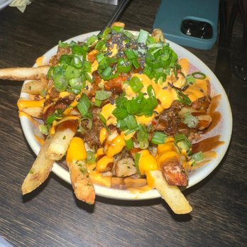 Bar Peached - Spicy Gochu Pork Fries - Cocktail Bars Near Me - Austin, Texas Bar Peached - Spicy Gochu Pork Fries - Cocktail Bars Near Me - Austin, Texas