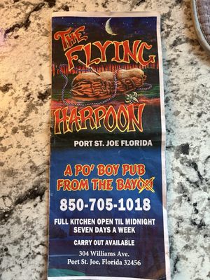 Menu photo 1 The Flying Harpoon Port St. Joe, FL Menu photo 1 The Flying Harpoon Port St. Joe, FL