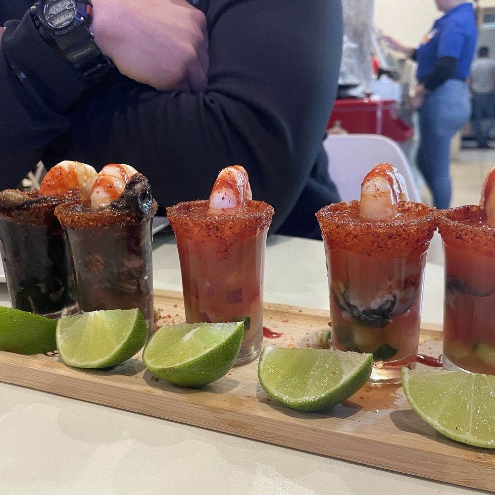Mariscos El Ajoyano - Oyster, blood clam shooters - Seafood Near Me - San Mateo, California