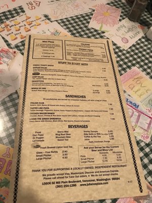 Menu photo 4 Juliano's Pizzeria Vancouver, WA