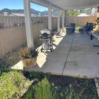 Robles Hardscape - Back patio Before - Masonry/Concrete Near Me