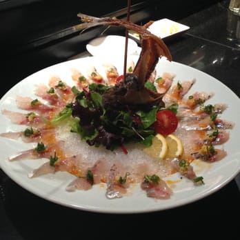 Fukuda - Aji sashimi (whole spanish mackerel) at Fukuda. presentation amazing, flavor fantastic. Fried fish bones also edible. - Japanese Near Me - The Woodlands, Texas