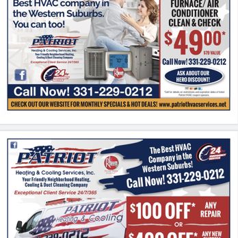 Patriot Heating and Cooling Services - Great DEALS! EXCEPTIONAL SERVICE! - Heating & Air Conditioning/HVAC Near Me - Geneva, Illinois