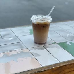 Filipino Iced Coffee: Ube, espresso, & oat milk. Filipino Iced Coffee: Ube, espresso, & oat milk.