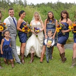 Moon Doggie Gardens - All the girls and bridesman with their flowers. Photo by Custom Creations