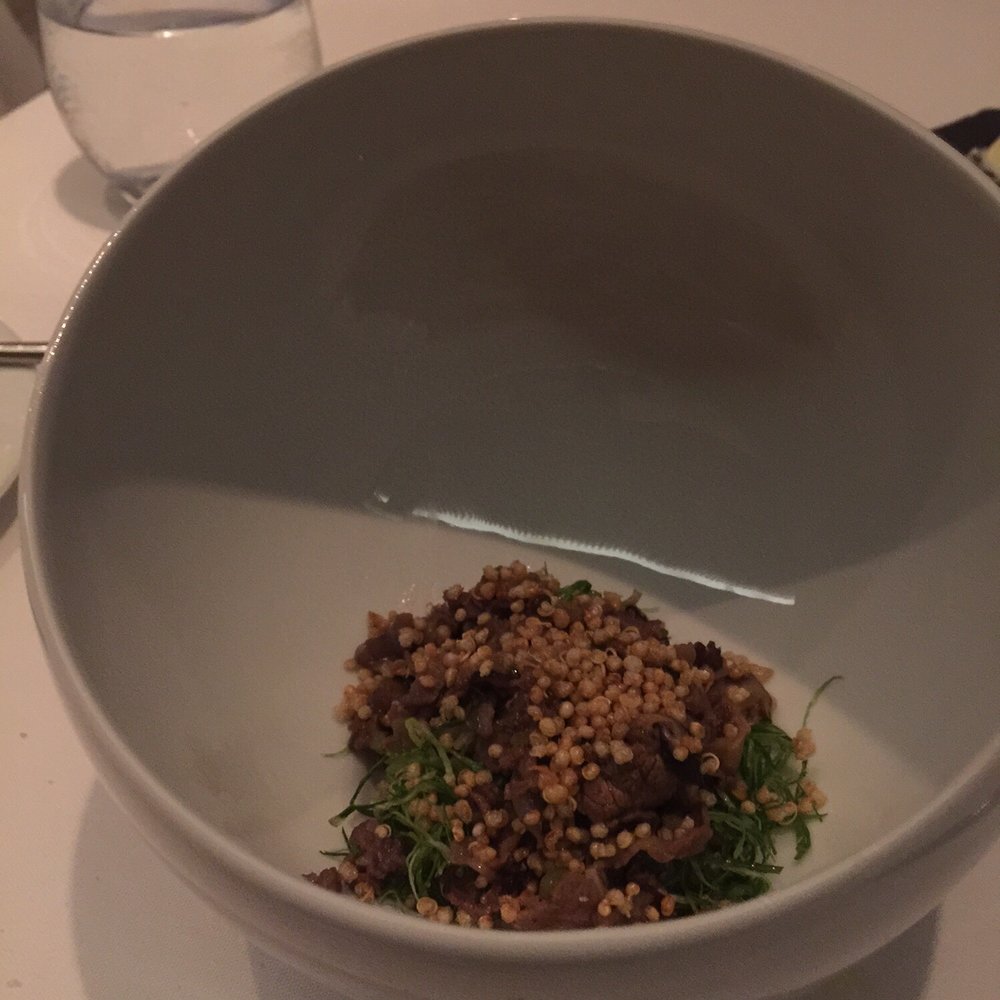 Jungsik - Oh geez.  I want this again.  Jung sik's take on bibimbap.  Quinoa with wagyu and bulgogi. - Korean Near Me - New York, New York