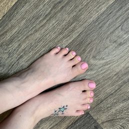Pedi with OPi baby pink done by Cindy